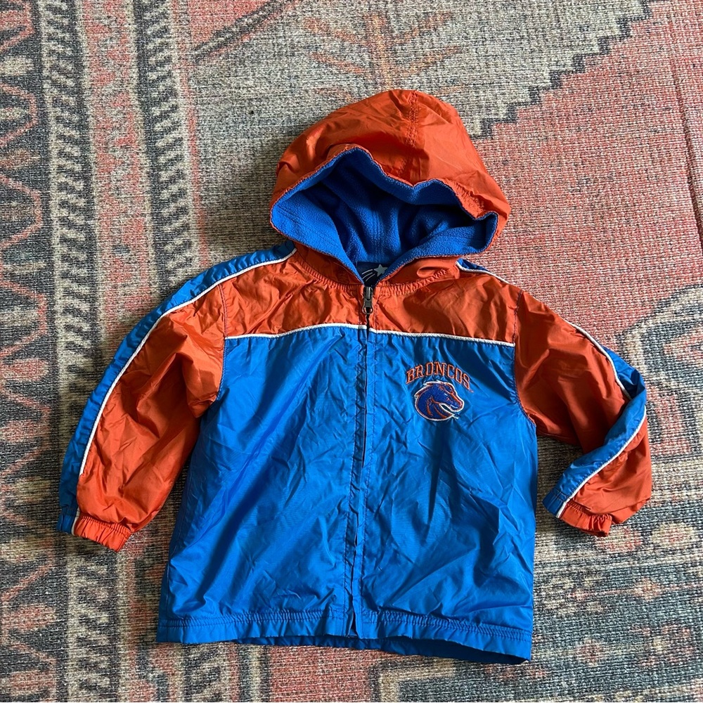 Vintage Toddler Boys Boise State Broncos Windbreaker Jacket size 24 Months